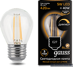   Gauss LED Filament Globe dimmable E27 5W