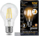   Gauss LED Filament A60 E27 10W dimmable