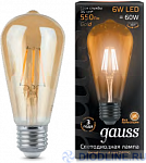   Gauss LED Filament ST64 E27 6W Golden