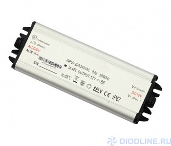 Блок питания компактный для LED 100Вт 12В IP67