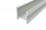 Алюминиевый профиль для светодиодной ленты накладной Н2 Anod 2 метра
