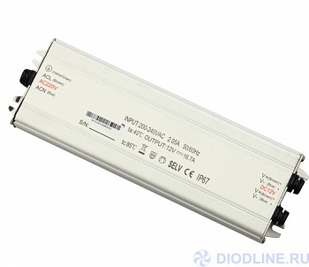 Блок питания компактный для LED 200Вт 12В IP67