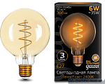   Gauss LED Filament G95 Flexible E27 6W Golden 