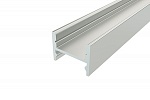 Алюминиевый профиль для светодиодной ленты накладной Н1 Anod 2 метра