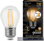 Светодиодная лампа Gauss LED Filament Globe E27 7W dimmable