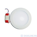 Сверхтонкий светодиодный белый круглый светильник Downlight 180*180*23 10 Ватт