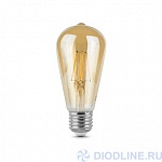   Filament ST64 E27 6W Golden 2400